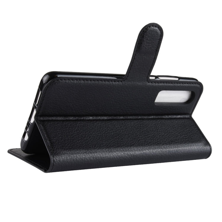 Litchi Texture Horizontal Flip Leather Case for Huawei P30, with Holder & Card Slots & Wallet (Black)