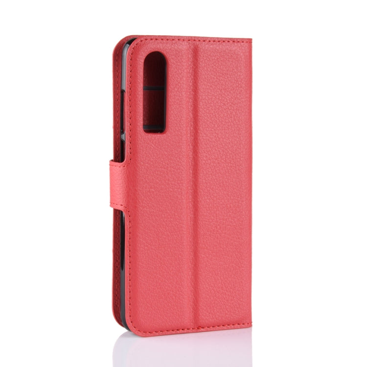 Litchi Texture Horizontal Flip Leather Case for Huawei P30, with Holder & Card Slots & Wallet (Red)