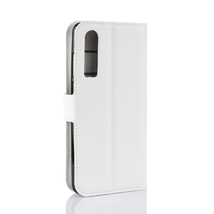 Litchi Texture Horizontal Flip Leather Case for Huawei P30, with Holder & Card Slots & Wallet (White)