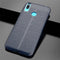 Litchi Texture TPU Shockproof Case for Huawei Y7 (2019) (Navy Blue)