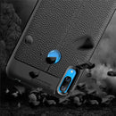 Litchi Texture TPU Shockproof Case for Huawei Y7 (2019) (Navy Blue)