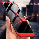GKK for Huawei P20 Lite PC 360 Degrees Full Coverage Protective Case Back Cover (Black+Red)