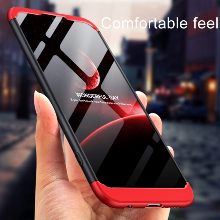 GKK for Huawei P20 Lite PC 360 Degrees Full Coverage Protective Case Back Cover (Black+Red)