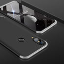 GKK for Huawei P20 Lite PC 360 Degrees Full Coverage Protective Case Back Cover (Black+Silver)