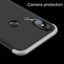 GKK for Huawei P20 Lite PC 360 Degrees Full Coverage Protective Case Back Cover (Black+Silver)