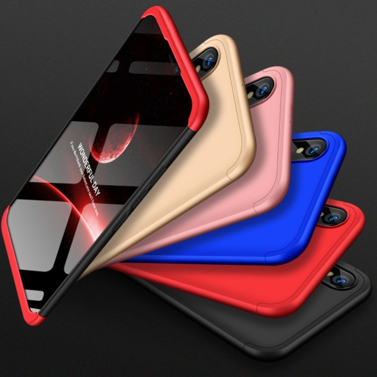 GKK for Huawei P20 Lite PC 360 Degrees Full Coverage Protective Case Back Cover (Black+Red)