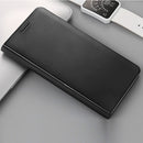 For Huawei Mate 9 Pro Electroplating PC + PU Horizontal Flip Protective Case with Stand Holder & Sleep / Wake-up Function (Black)