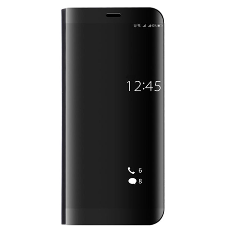 For Huawei Mate 9 Pro Electroplating PC + PU Horizontal Flip Protective Case with Stand Holder & Sleep / Wake-up Function (Black)