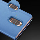 For Huawei Mate 9 Pro Electroplating PC + PU Horizontal Flip Protective Case with Stand Holder & Sleep / Wake-up Function (Black)