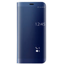 For Huawei Mate 9 Pro Electroplating PC + PU Horizontal Flip Protective Case with Stand Holder & Sleep / Wake-up Function (Blue)