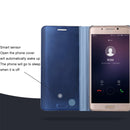 For Huawei Mate 9 Pro Electroplating PC + PU Horizontal Flip Protective Case with Stand Holder & Sleep / Wake-up Function (Blue)