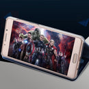 For Huawei Mate 9 Pro Electroplating PC + PU Horizontal Flip Protective Case with Stand Holder & Sleep / Wake-up Function (Blue)
