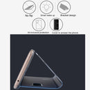For Huawei Mate 9 Pro Electroplating PC + PU Horizontal Flip Protective Case with Stand Holder & Sleep / Wake-up Function (Blue)