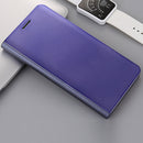 For Huawei Mate 9 Pro Electroplating PC + PU Horizontal Flip Protective Case with Stand Holder & Sleep / Wake-up Function (Purple)