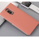 For Huawei Mate 9 Pro Electroplating PC + PU Horizontal Flip Protective Case with Stand Holder & Sleep / Wake-up Function (Rose Gold)