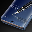 For Huawei Mate 9 Pro Electroplating PC + PU Horizontal Flip Protective Case with Stand Holder & Sleep / Wake-up Function (Silver)