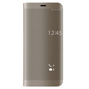 For Huawei Mate 10 Pro Electroplating PC + PU Horizontal Flip Protective Case with Stand Holder & Sleep / Wake-up Function (Gold)