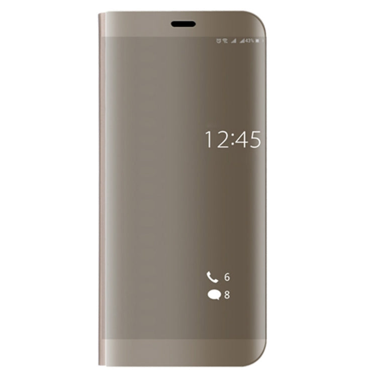 For Huawei Mate 10 Pro Electroplating PC + PU Horizontal Flip Protective Case with Stand Holder & Sleep / Wake-up Function (Gold)