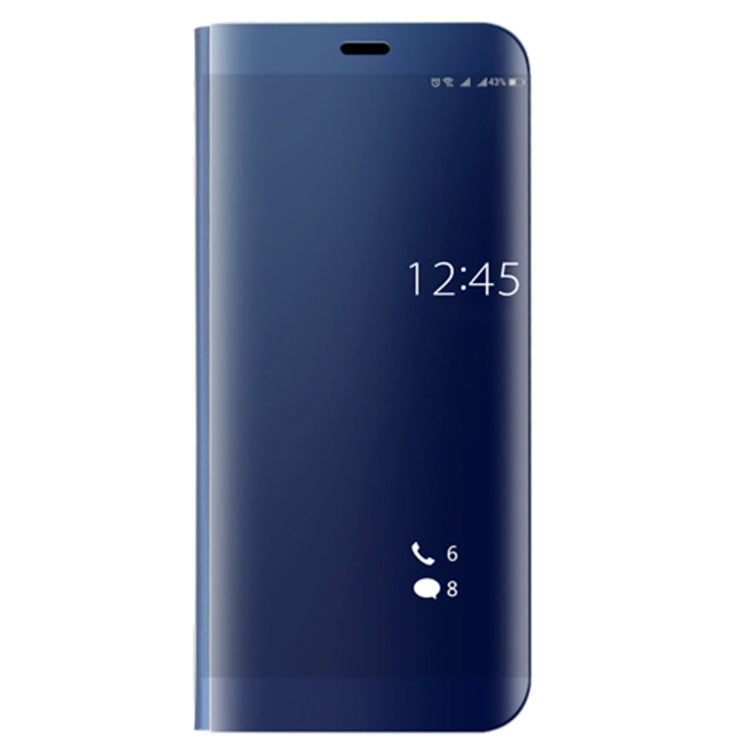 For Huawei Mate 10 Pro Electroplating PC + PU Horizontal Flip Protective Case with Stand Holder & Sleep / Wake-up Function (Blue)