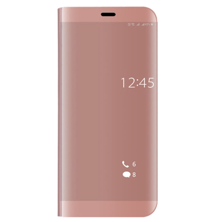For Huawei Mate 10 Pro Electroplating PC + PU Horizontal Flip Protective Case with Stand Holder & Sleep / Wake-up Function (Rose Gold)