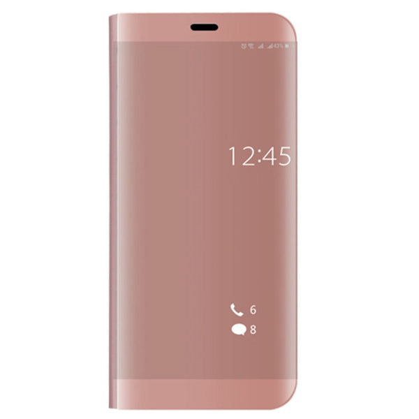 For Huawei Mate 10 Pro Electroplating PC + PU Horizontal Flip Protective Case with Stand Holder & Sleep / Wake-up Function (Rose Gold)