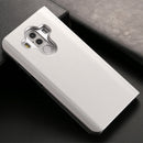 For Huawei Mate 10 Pro Electroplating PC + PU Horizontal Flip Protective Case with Stand Holder & Sleep / Wake-up Function (Silver)