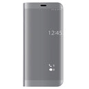 For Huawei Mate 10 Pro Electroplating PC + PU Horizontal Flip Protective Case with Stand Holder & Sleep / Wake-up Function (Silver)
