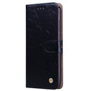 Business Style Oil Wax Texture Horizontal Flip Leather Case for Huawei Y6 (2019) / Honor 8A, with Holder & Card Slots & Wallet (Black)