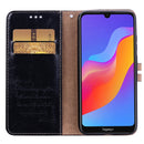 Business Style Oil Wax Texture Horizontal Flip Leather Case for Huawei Y6 (2019) / Honor 8A, with Holder & Card Slots & Wallet (Black)