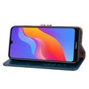 Business Style Oil Wax Texture Horizontal Flip Leather Case for Huawei Y6 (2019) / Honor 8A, with Holder & Card Slots & Wallet (Blue)