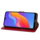 Business Style Oil Wax Texture Horizontal Flip Leather Case for Huawei Y6 (2019) / Honor 8A, with Holder & Card Slots & Wallet (Red)