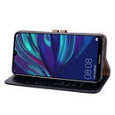 Business Style Oil Wax Texture Horizontal Flip Leather Case for Huawei Y7 (2019), with Holder & Card Slots & Wallet (Black)