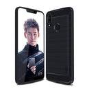 MOFI Brushed Texture Carbon Fiber Soft TPU Case for Huawei Honor Play (Blue)