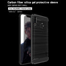 MOFI Brushed Texture Carbon Fiber Soft TPU Case for Huawei Honor Play (Blue)