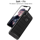 MOFI Brushed Texture Carbon Fiber Soft TPU Case for Huawei Honor Play (Blue)