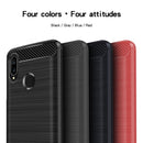 MOFI Brushed Texture Carbon Fiber Soft TPU Case for Huawei Honor Play (Blue)
