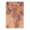 For Huawei MediaPad M5 10.8 inch Map Pattern Horizontal Flip PU Leather Case with Holder & Wallet (Brown)