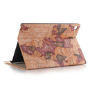 For Huawei MediaPad M5 10.8 inch Map Pattern Horizontal Flip PU Leather Case with Holder & Wallet (Brown)