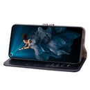 Business Style Oil Wax Texture Horizontal Flip Leather Case for Huawei Honor 20, with Holder & Card Slots & Wallet (Black)