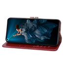 Business Style Oil Wax Texture Horizontal Flip Leather Case for Huawei Honor 20, with Holder & Card Slots & Wallet (Red)