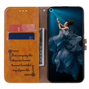 Business Style Oil Wax Texture Horizontal Flip Leather Case for Huawei Honor 20, with Holder & Card Slots & Wallet (Brown)