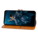 Business Style Oil Wax Texture Horizontal Flip Leather Case for Huawei Honor 20, with Holder & Card Slots & Wallet (Brown)