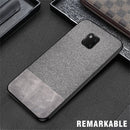 Shockproof Splicing PU + Cloth Protective Case for Huawei Mate 20 Pro (Grey)