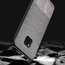 Shockproof Splicing PU + Cloth Protective Case for Huawei Mate 20 Pro (Grey)