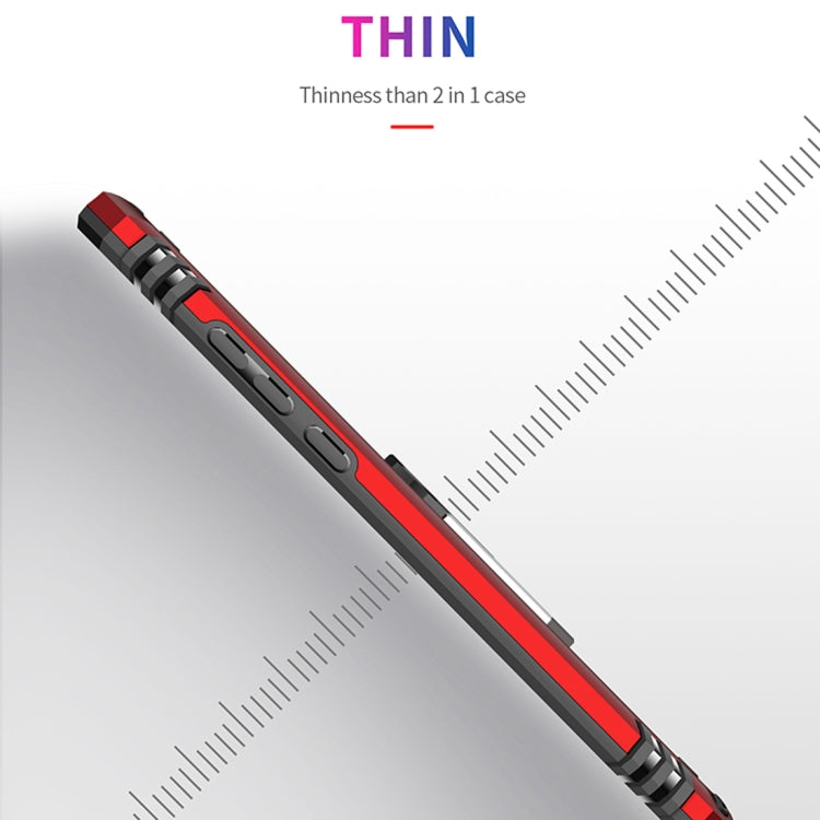 Armor Shockproof TPU + PC Protective Case for Huawei P30 Lite, with 360 Degree Rotation Holder (Red)