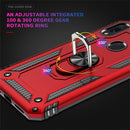 Armor Shockproof TPU + PC Protective Case for Huawei Y7 (2019), with 360 Degree Rotation Holder (Red)