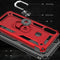 Armor Shockproof TPU + PC Protective Case for Huawei Y7 (2019), with 360 Degree Rotation Holder (Red)