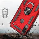 Armor Shockproof TPU + PC Protective Case for Huawei Y7 (2019), with 360 Degree Rotation Holder (Red)