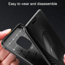 Beetle Shape Carbon Fiber Texture Shockproof TPU Case for Huawei Mate 20 Pro(Blue)