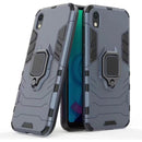 Panther PC + TPU Shockproof Protective Case for Huawei Honor 8S, with Magnetic Ring Holder(Navy Blue)